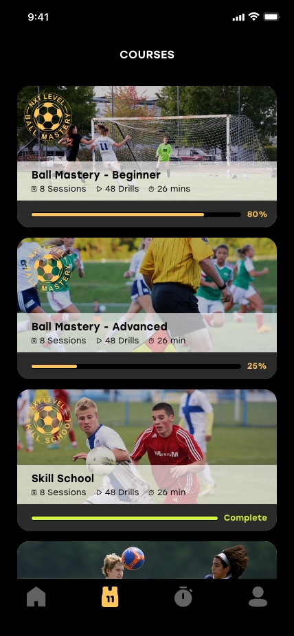 Nxt Level football training courses!